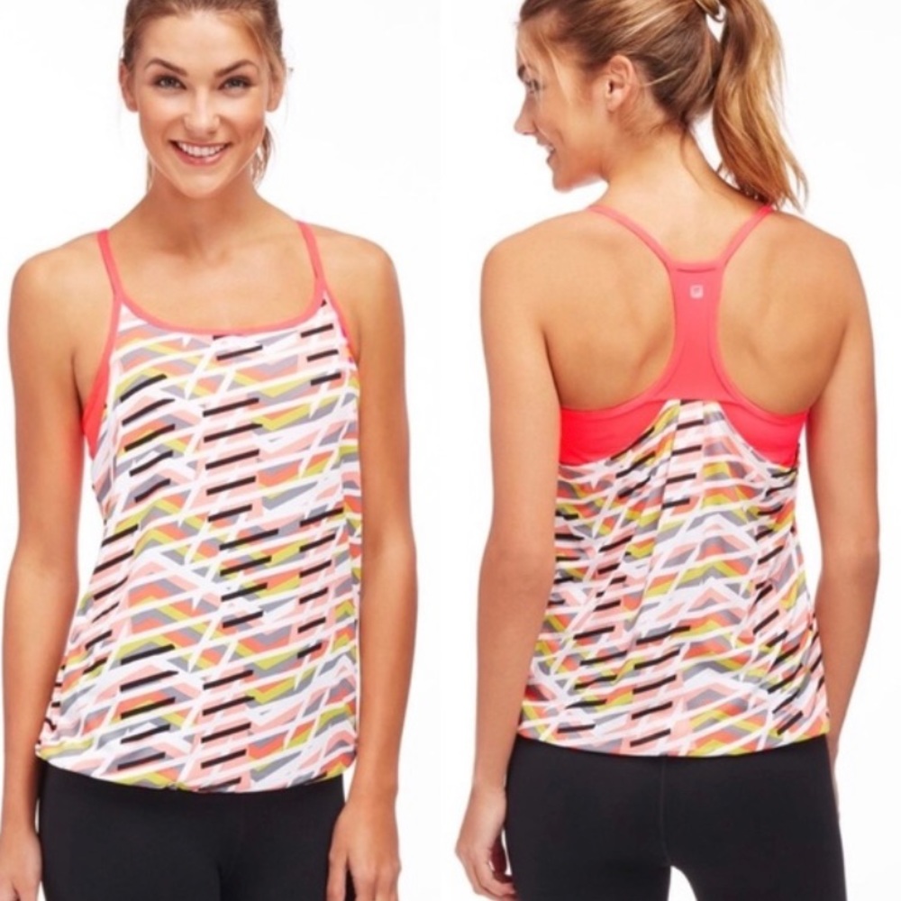 Fabletics geometric pattern Work out Tank